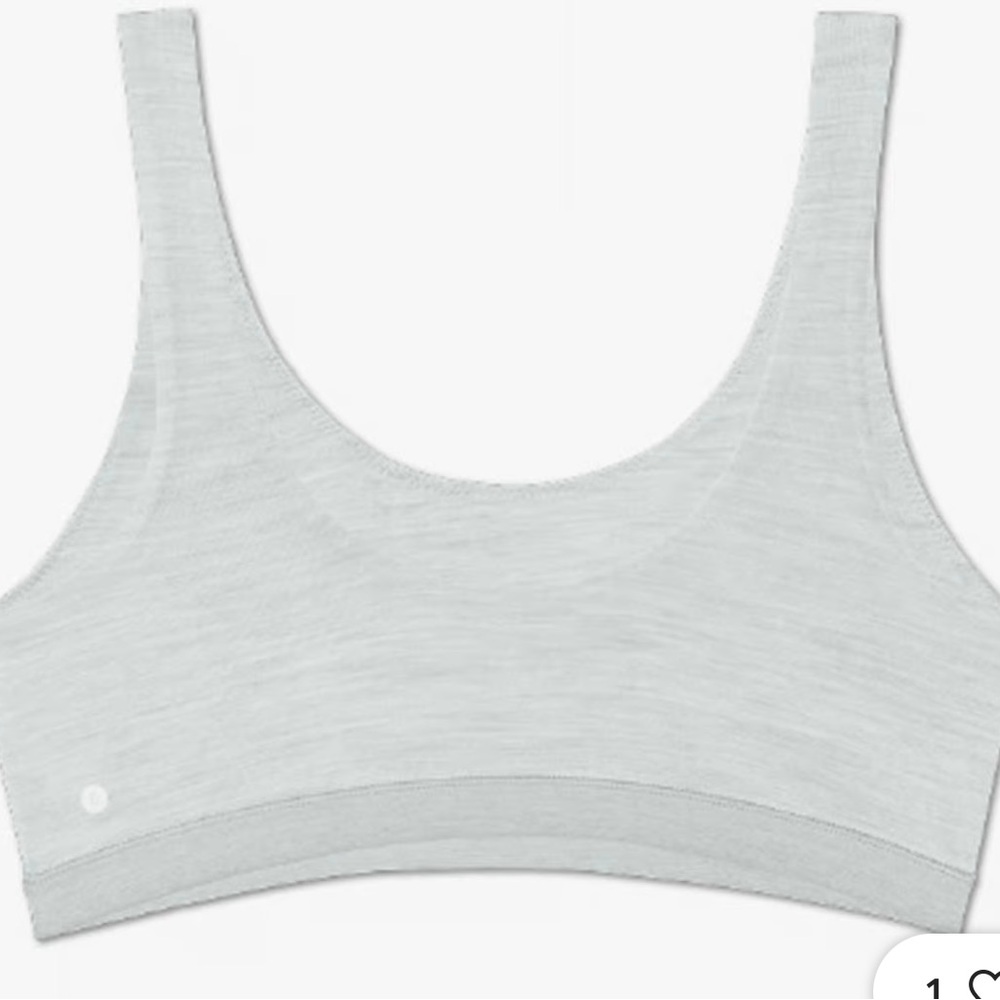 NIB Allbirds Women's Merino Wool Trino Bralette in Peppercorn - Picture 2 of 9
